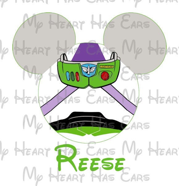 Buzz Lightyear Toy Story Mickey Mouse head ears image png digital file sublimation print t-shirt design