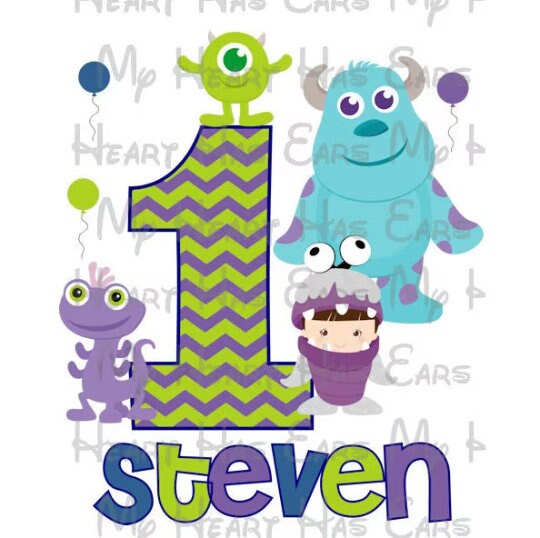 Monsters Inc birthday boy image png digital file sublimation print t-shirt design