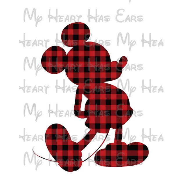 Buffalo checked Christmas Mickey Mouse image png digital file sublimation print t-shirt design