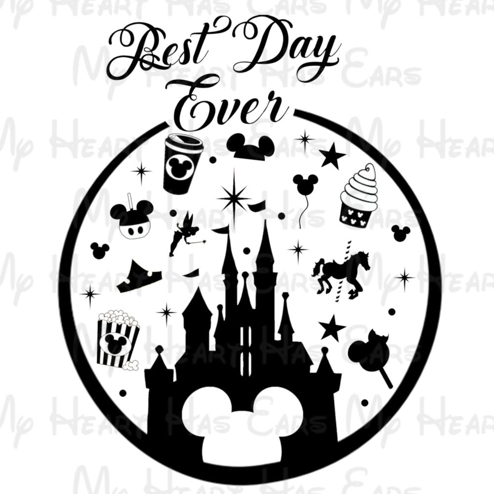 Disney Best Day ever castle collage Mickey Mouse image png digital file sublimation print t-shirt design