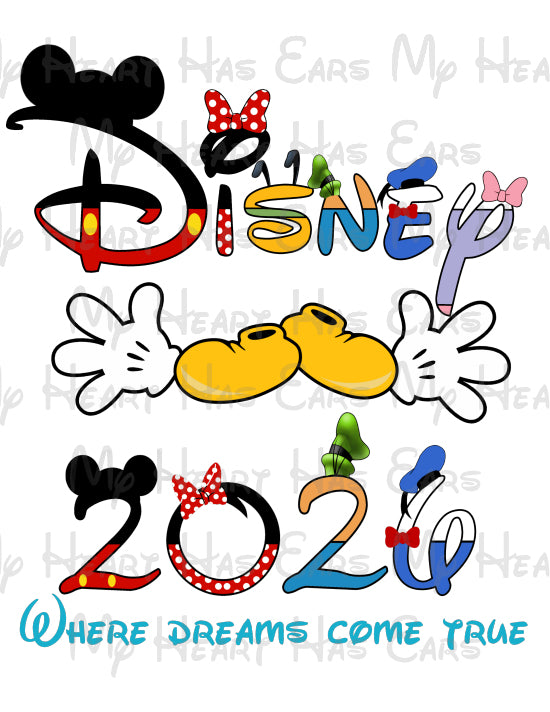 Disney Family Vacation 2026 Mickey Mouse PNG Digital Download