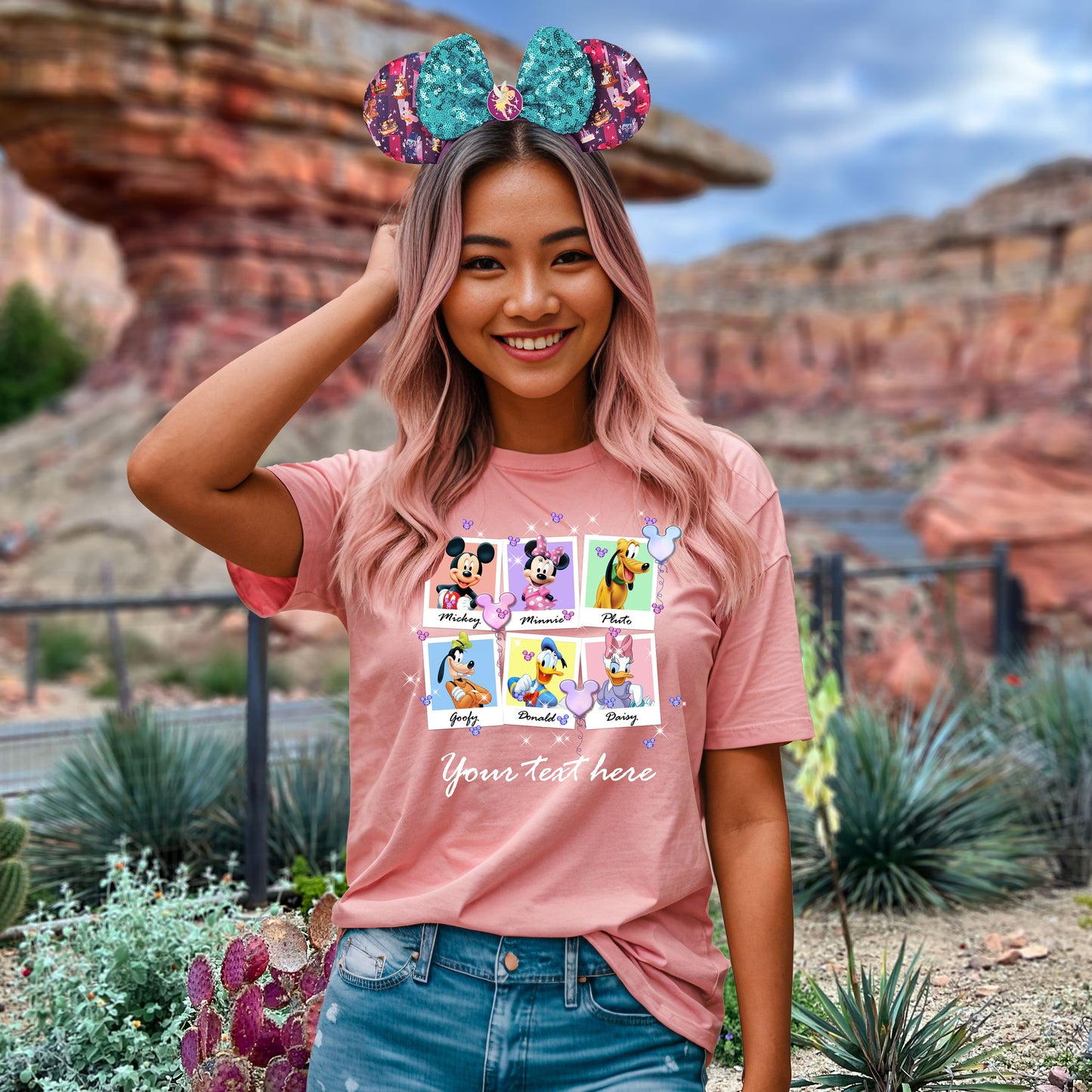 Polaroid pictures Mickey Mouse and friends gang image png digital file sublimation print decal t-shirt design