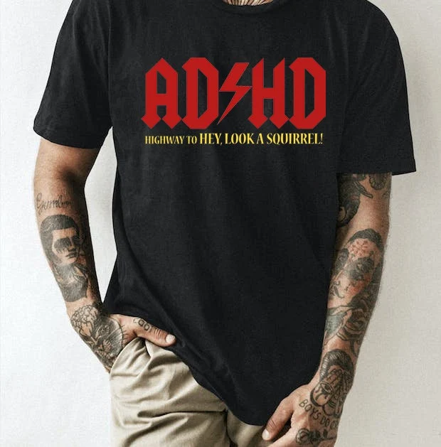 AD-HD ADHD Highway to Hey look a squirrel funny image png digital file sublimation print t-shirt design