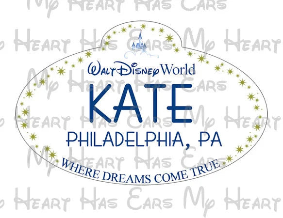 Disney World Name Tag Cast Member vacation image png digital file sublimation print t-shirt design