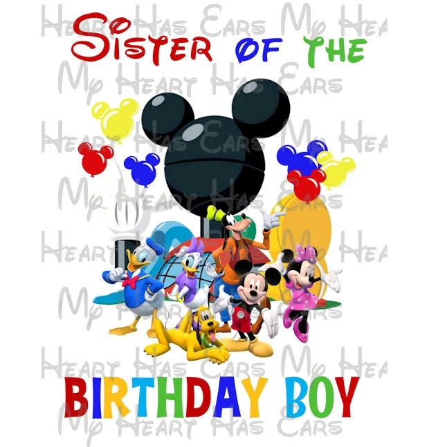 Mickey Mouse Clubhouse Grandpa of the Birthday Boy image png digital file sublimation print t-shirt design