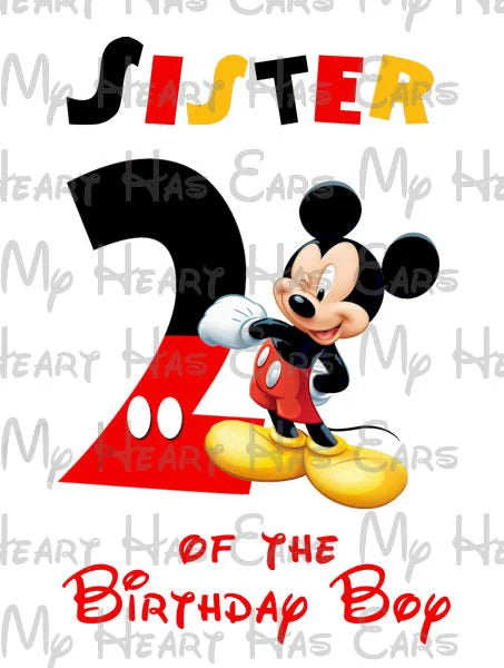 Mickey Mouse 2nd twodles birthday image personalized png digital file sublimation print t-shirt design