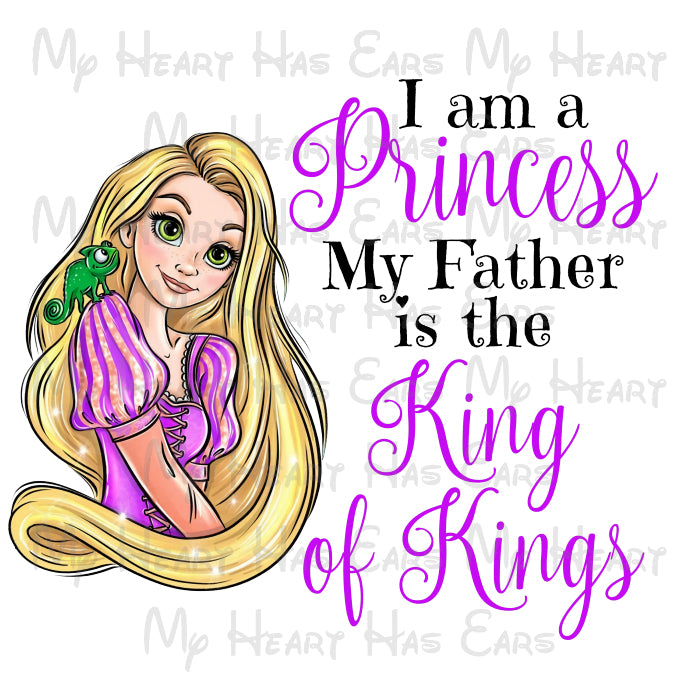 Ariel I am a Disney princess my Father is the King of Kings PNG Digital Download