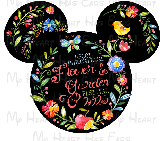 Epcot Flower and Garden Festival 2025 Mickey Mouse ears image png digital file sublimation print t-shirt design