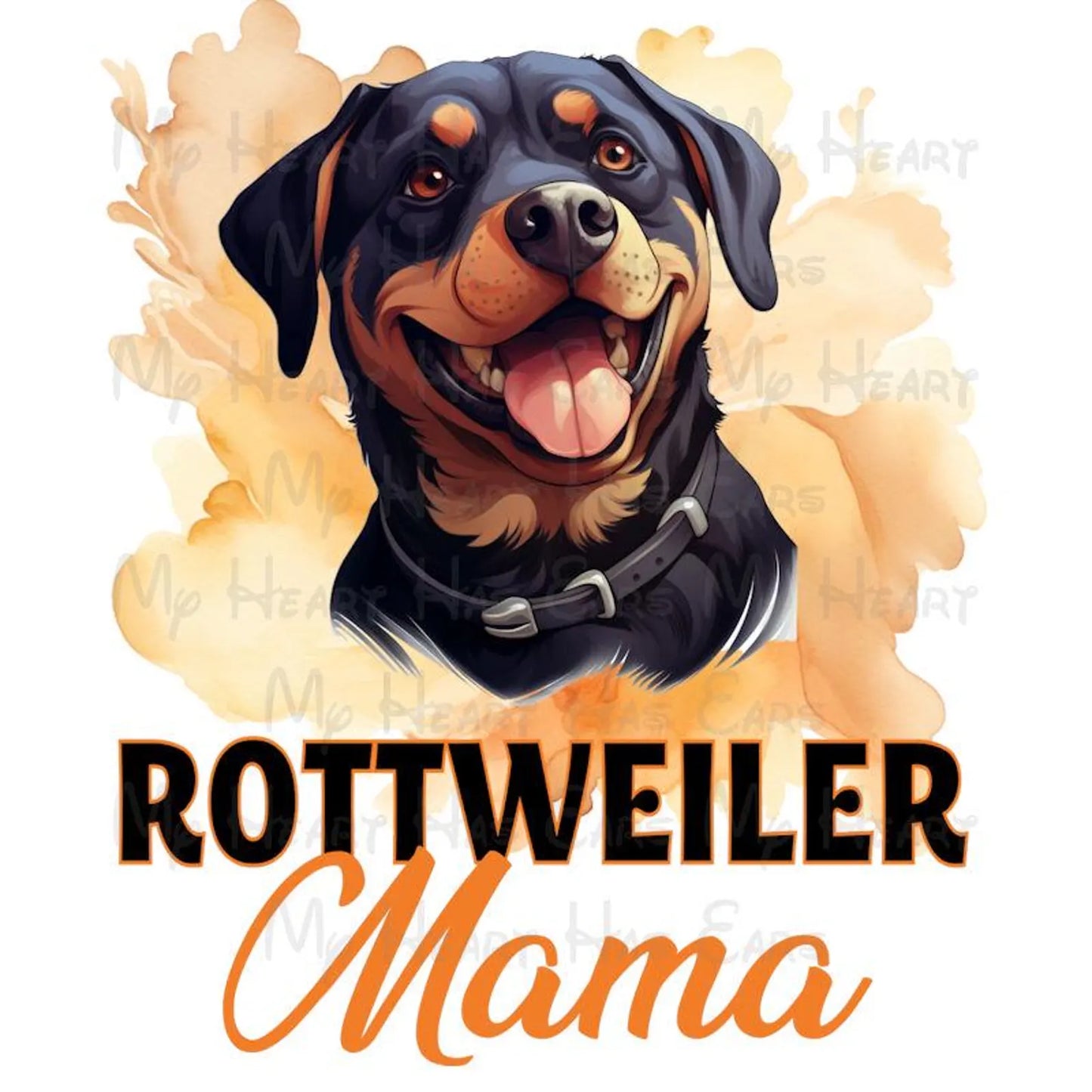 Rottweiler Mama watercolor PNG – Print Designs for Shirts, Crafts & Sublimation