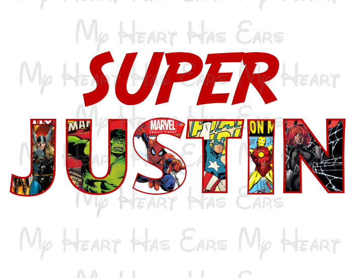 Marvel super hero Character font any name or text image png digital file sublimation print decal t-shirt design