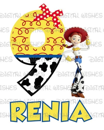 Jessie Cowgirl Toy Story  Birthday girl ANY NAME NUMBER image png digital file sublimation print t-shirt design