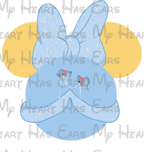 Cinderella Minnie Mickey Mouse head ears image png digital file sublimation print t-shirt design