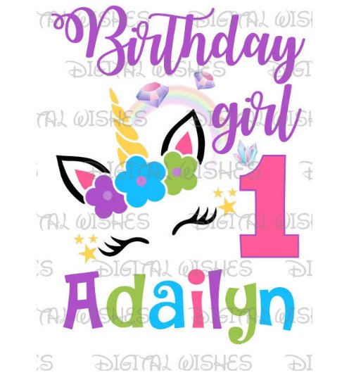 Daddy of the birthday girl Unicorn Face image png digital file sublimation print t-shirt design