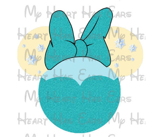 Elsa Frozen Mickey Minnie Mouse head ears image png digital file sublimation print t-shirt design