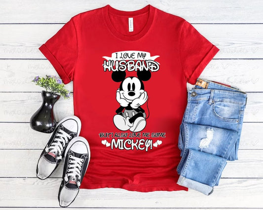 I love my husband but I also love me some Mickey Mouse image png digital file sublimation print Waterslide t-shirt design