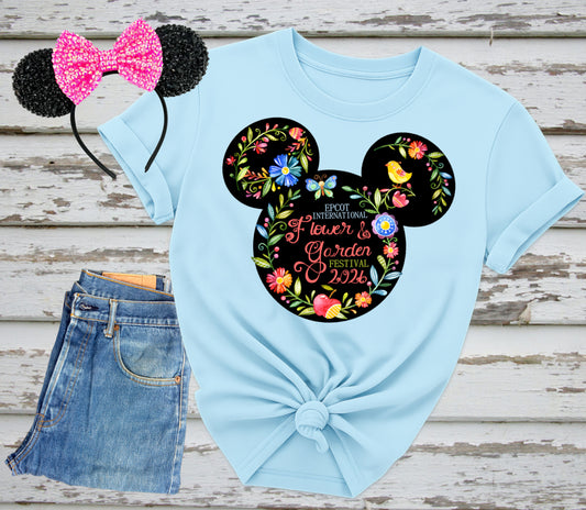 Flower & Garden Festival 2026 – Mickey Head PNG | Digital Download