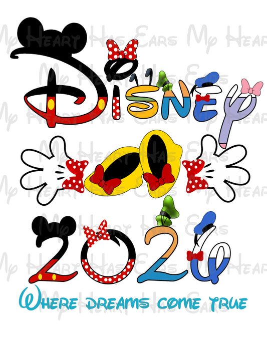 Disney Family Vacation 2026 Minnie MousePNG Digital Download