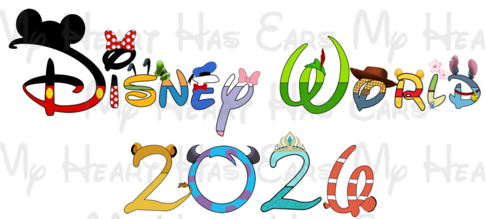 Disney World 2026 Character Letters PNG | Digital Download