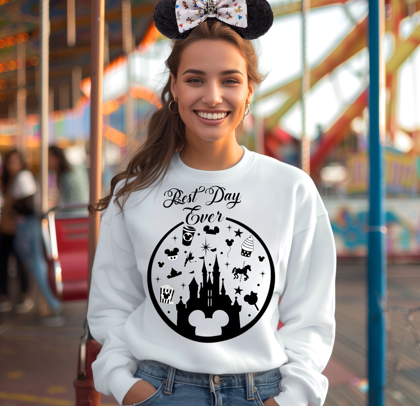 Disney Best Day ever castle collage Mickey Mouse image png digital file sublimation print t-shirt design
