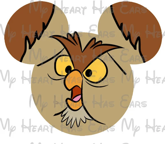 Archimedes Owl Sword in the stone Mickey Mouse head ears image png digital file sublimation print t-shirt design