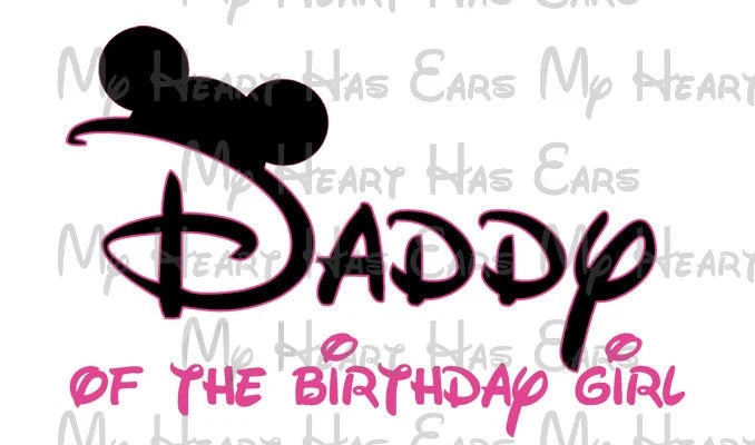 Minnie Mouse ears pink birthday girl image png digital file sublimation print t-shirt design
