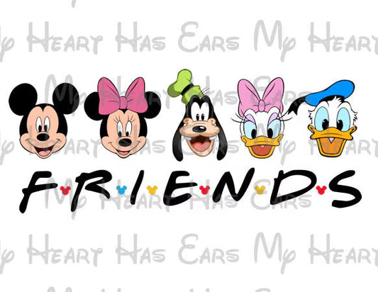 Friends Mickey Mouse and gang Disney trip Family vacation image png digital file sublimation print t-shirt design