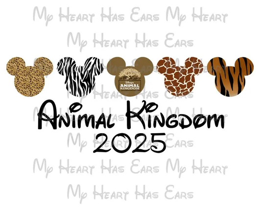 Animal Kingdom 2025 Disney Animal print Mickey Mouse ears heads image png digital file sublimation print t-shirt design