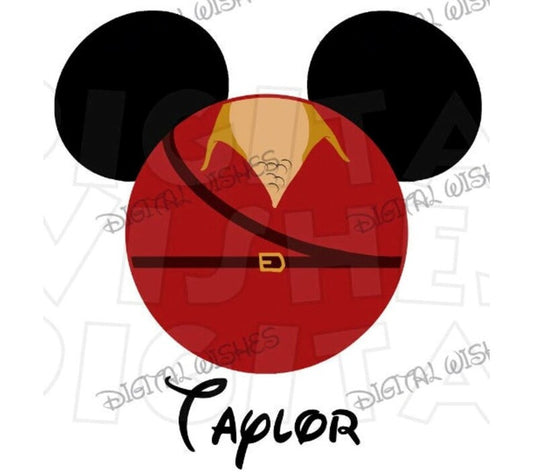 Gaston Beauty and the Beast Minnie Mickey Mouse head ears image png digital file sublimation print t-shirt design