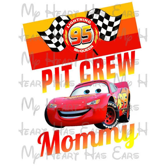 Lightning McQueen Cars Pit Crew Mommy of the birthday boy image png digital file sublimation print t-shirt design