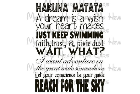 Disney character quotes image png digital file sublimation print t-shirt design