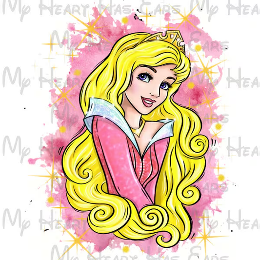Aurora Sleeping Beauty watercolor image png digital file sublimation print t-shirt design