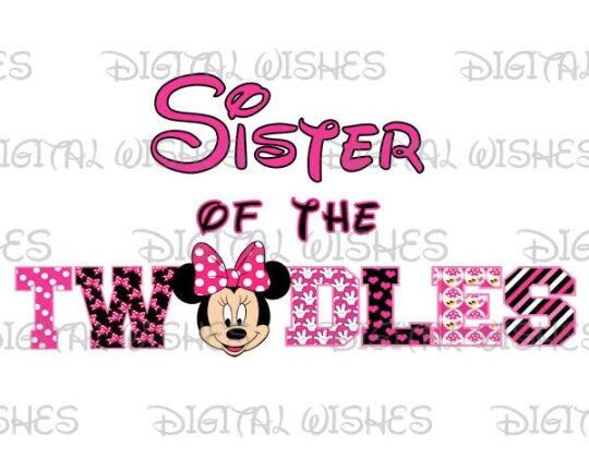 Minnie Mouse Brother of the twodles birthday image personalized png digital file sublimation print t-shirt design