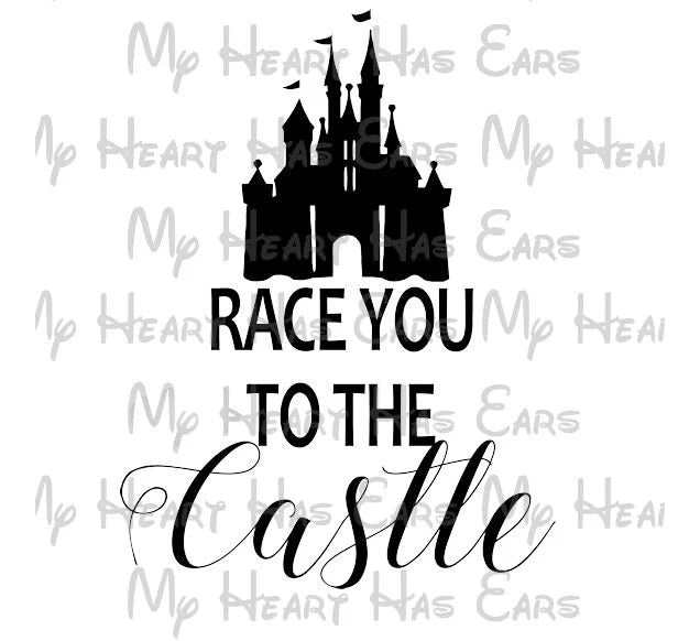 Race you to the castle Disney image png digital file sublimation print t-shirt design