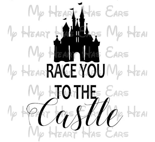 Race you to the castle Disney image png digital file sublimation print t-shirt design