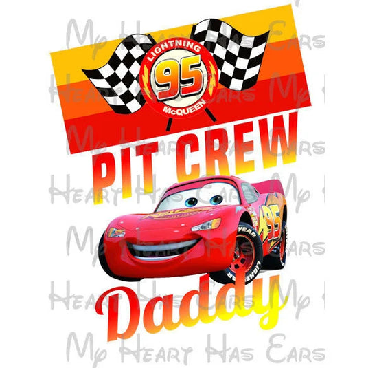 Lightning McQueen Cars Pit Crew Daddy of the birthday boy image png digital file sublimation print t-shirt design