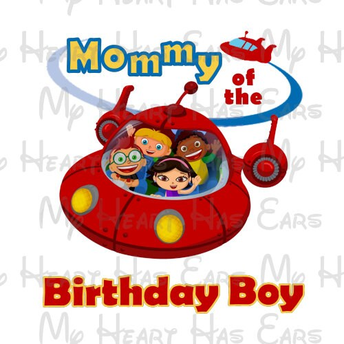 Little Einsteins Mommy of the birthday boy image png digital file sublimation print decal t-shirt design
