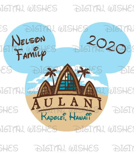 Disney Aulani Mickey Mouse head ears image png digital file sublimation print t-shirt design
