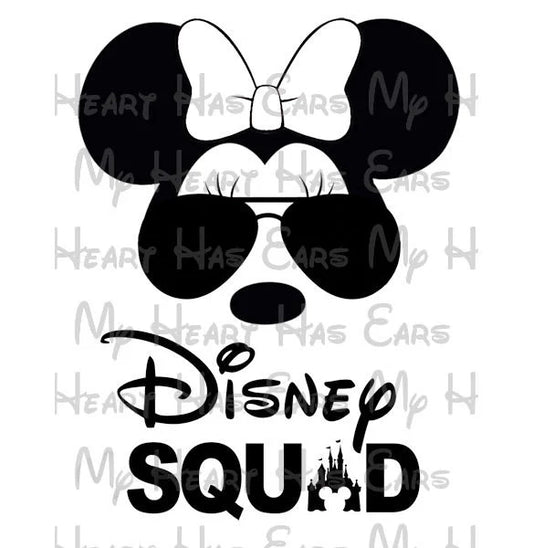 Disney Squad Minnie Mouse with sunglasses and castle Family vacation image png digital file sublimation print t-shirt design