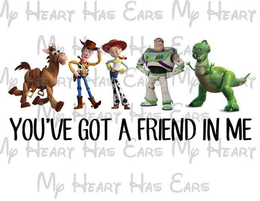 Toy Story You've got a friend in me character family vacation image png digital file sublimation print t-shirt design