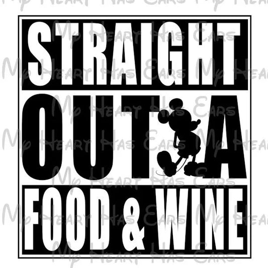 Epcot Straight out a Food and Wine Festival Mickey Mouse clipart image png digital file sublimation print t-shirt design