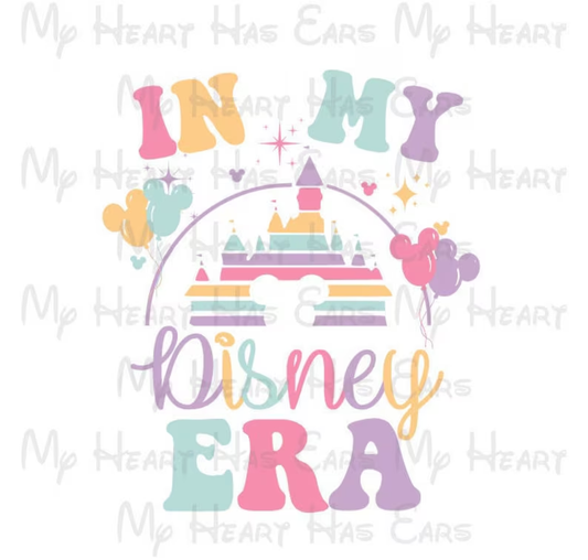 In my Era Mickey Mouse castle image vacation png digital file sublimation print decal iron on t-shirt design