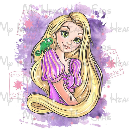 Rapunzel Tangled watercolor lantern image png digital file sublimation print t-shirt design