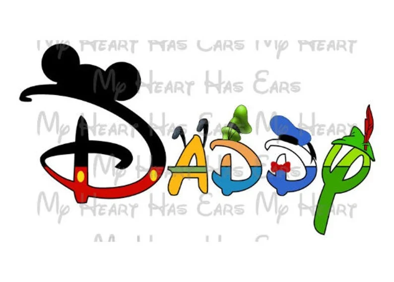 Disney in a word Mickey Minnie Mouse text font family vacation image png digital file sublimation print decal t-shirt design