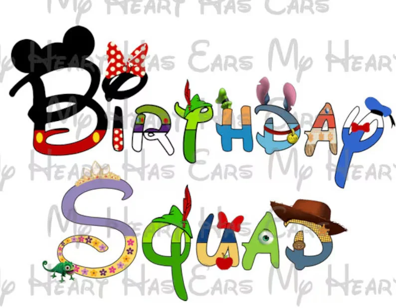 Disney in a word Mickey Minnie Mouse text font family vacation image png digital file sublimation print decal t-shirt design