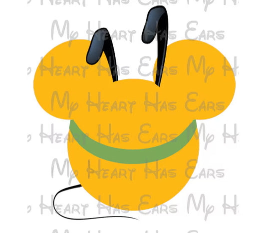 Pluto Mickey Mouse head ears image png digital file sublimation print t-shirt design