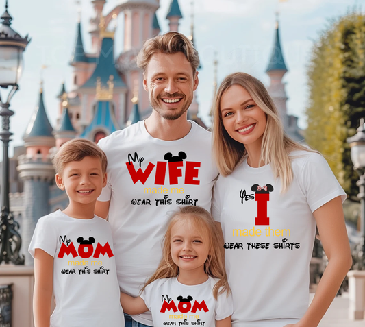 Disney Family Bundle I made them wear these shirts images png digital file sublimation t-shirt designs