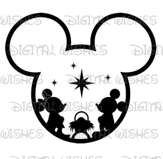 Mickey Minnie Mouse Jesus is the reason manger image png digital file sublimation print t-shirt design