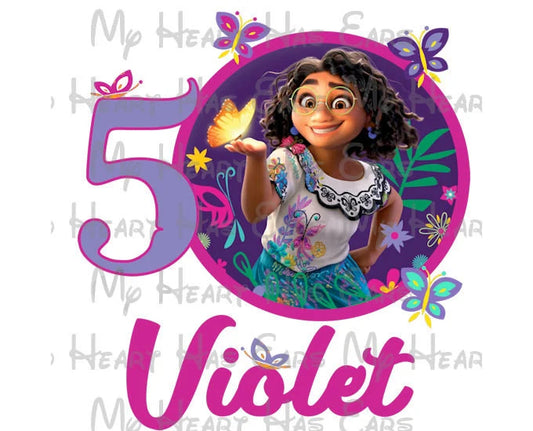 Encanto Mirabel birthday ANY NAME NUMBER image personalized png digital file sublimation print  t-shirt design