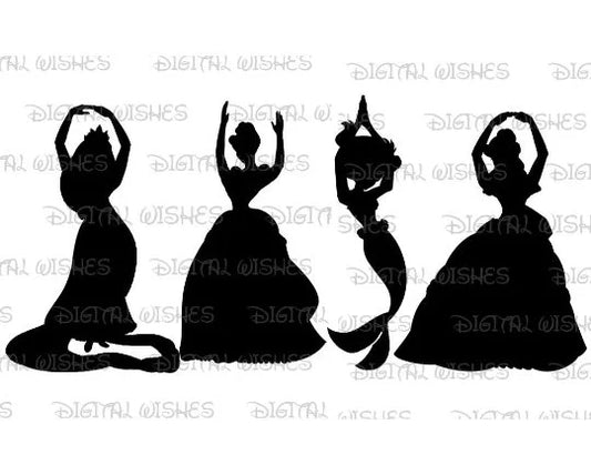 OHIO State Buckeyes Disney Princess silhouette arms image png digital file sublimation print t-shirt design