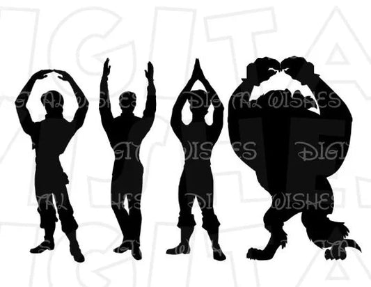 OHIO State Buckeyes Disney Prince silhouette arms image png digital file sublimation print t-shirt design